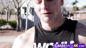 HOT bareback sex after TRAINING OUTDOORS