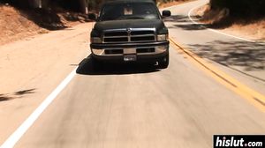 Stunning babes share a hard cock