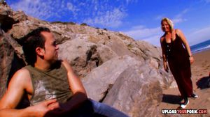 Blonde in stockings gets her anus plowed hard