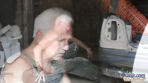 hot blondie for the old worker