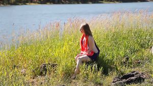 DavidNudes - Alyse Nude Lakeside Sunbathing