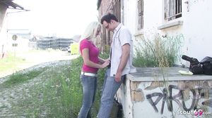 Stranger Seduce to Fuck Outdoor by German Teen