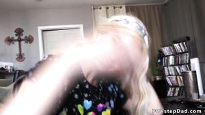 Step daddy bangs teen for money pov