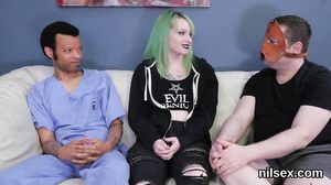 Foxy chick was taken in butt hole loony bin for awkward