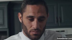 Flirty assistant fucked with boss husband