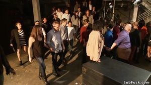 Four sluts orgy public fucking