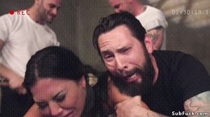 Huge tits wife gets dp group fucking