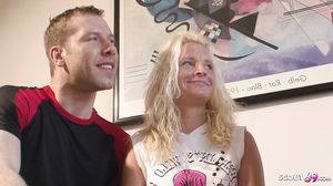 German Mature Psychologist Teach Young Couple How to Fu