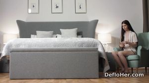 Naughty Anna Klavkina takes a naked selfie and masturba