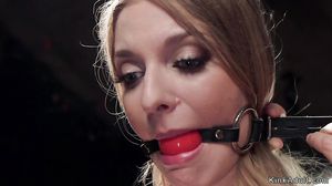 Blonde rides big black cock as training