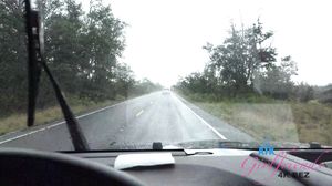 ON A RAINY DAY ZOE GETS A FACIAL IN THE CAR IN 4K