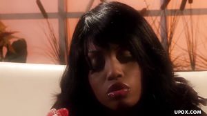 Black goddess, Jada Fire is gently masturbating on the