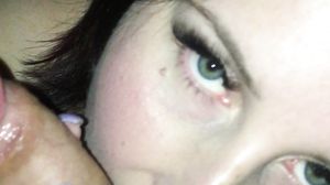 TATTOOED BUSTY TEEN SUCKS AND GETS POV FACIAL