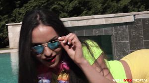 YOUMIXPORN Skinny brunette babe Nataly Gold anal sex