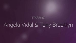 Hot Blonde Angela Vidal giving a rimjob and fucked by b