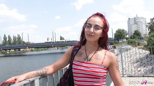 German Scout - Ginger Teen Bella Deep Anal At Street