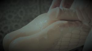 Blonde gets strapon fucked and cum on feet