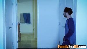 Pervert son fuck her mother in Night