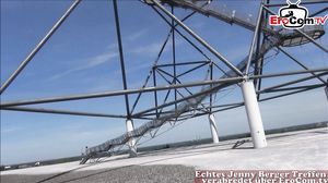 german skinny redhead teen caught in public sextape