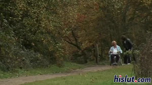 Saucy Daisy rides on a thick schlong