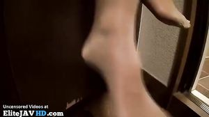 Japanese babe in uniform toyed and fucked hard