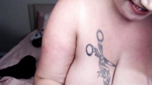 Busty super bbw with anal plug