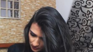 Brunette Babe Squeezes Her Boobs Live