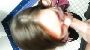 Fucking in public bathroom with college friend