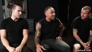 Babe gangbang fucked by addicted group