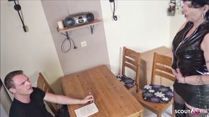 German Step Mom Seduce Son To Fuck At Kitchen When Dad Away