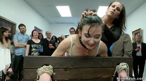 Tied slut anal fucked in public gallery