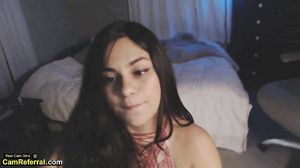 Latina Has Fun In The bathtub While On Webcam Chat