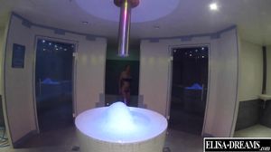 Flashing My Pussy, Boobs And Butt In A Sauna Spa