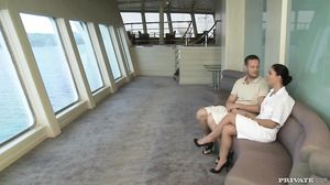 Honey Demon Gets Used By A Seaside Window