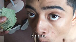 Cute latino rides twinks dick for cash