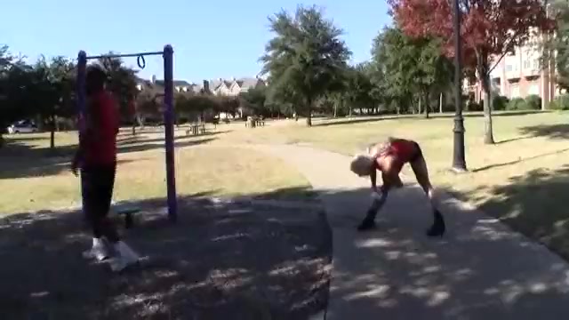 Dad and daughter  Bodybuilder