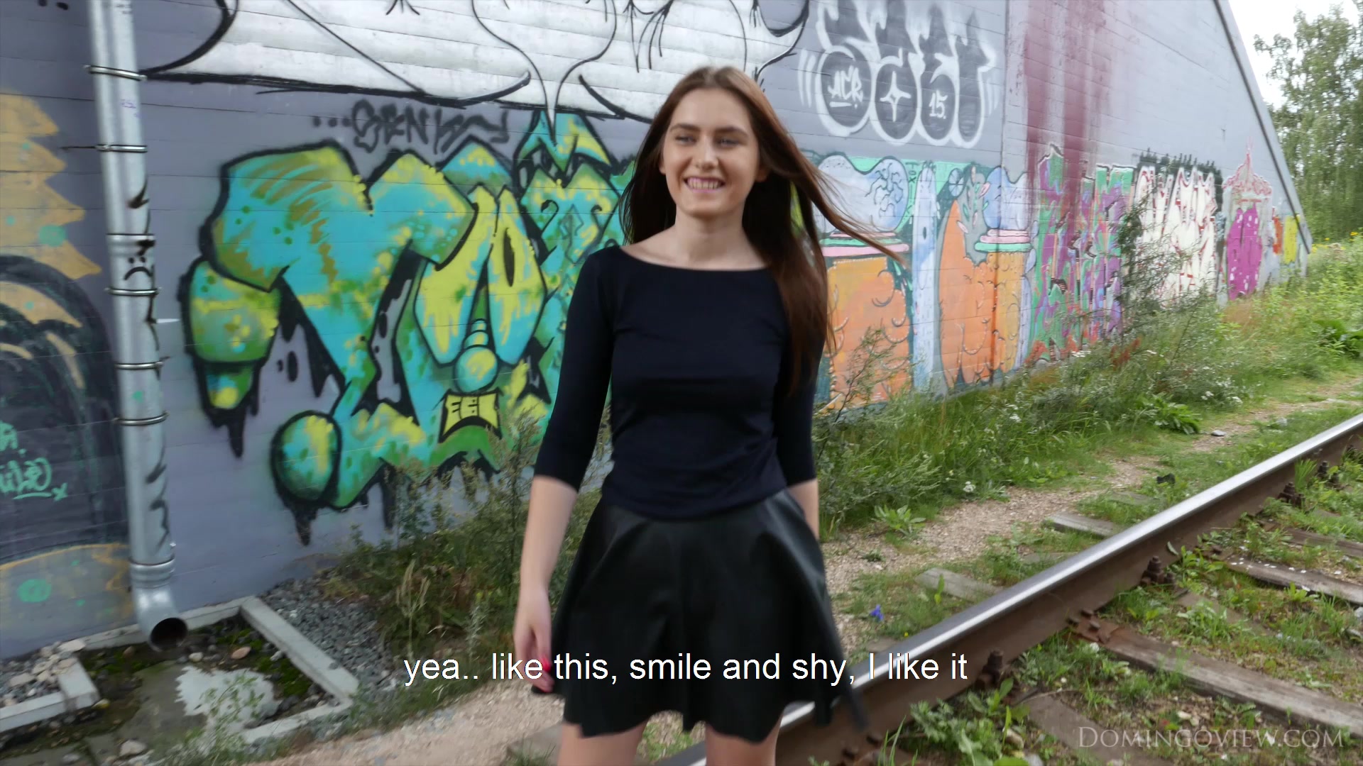 Sanija - After Photo Shoot At Graffiti Wall Nude Interv
