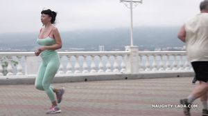 NaughtyLada - Cameltoejogging