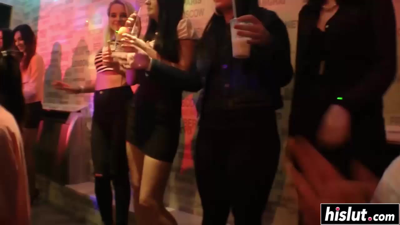 Club girls go wild during a party