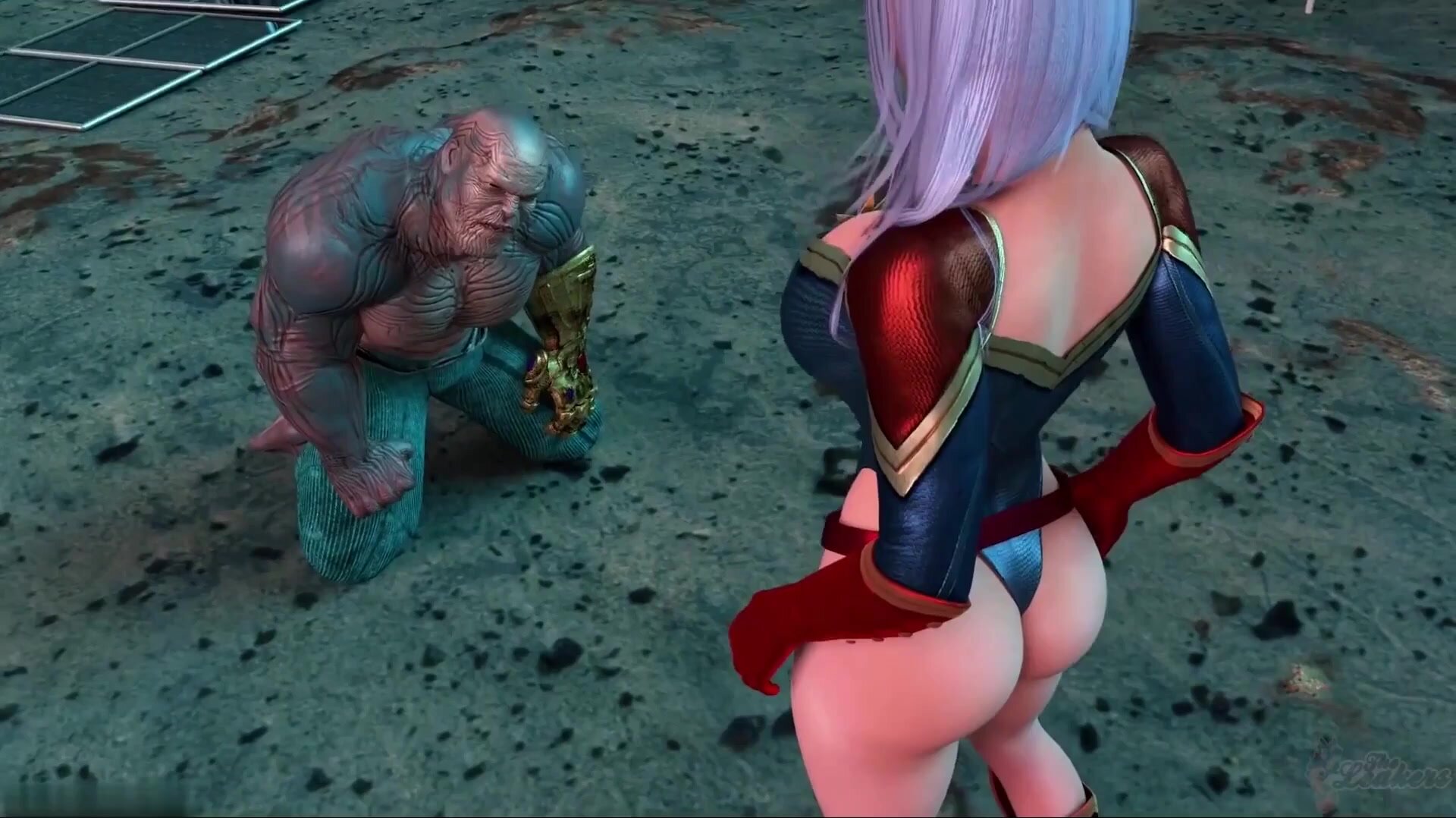 Captain Marvel vs Thanos - Hentai 3D