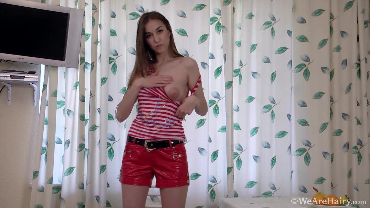 WeAreHairy - Halmia - Red Shorts Red Top