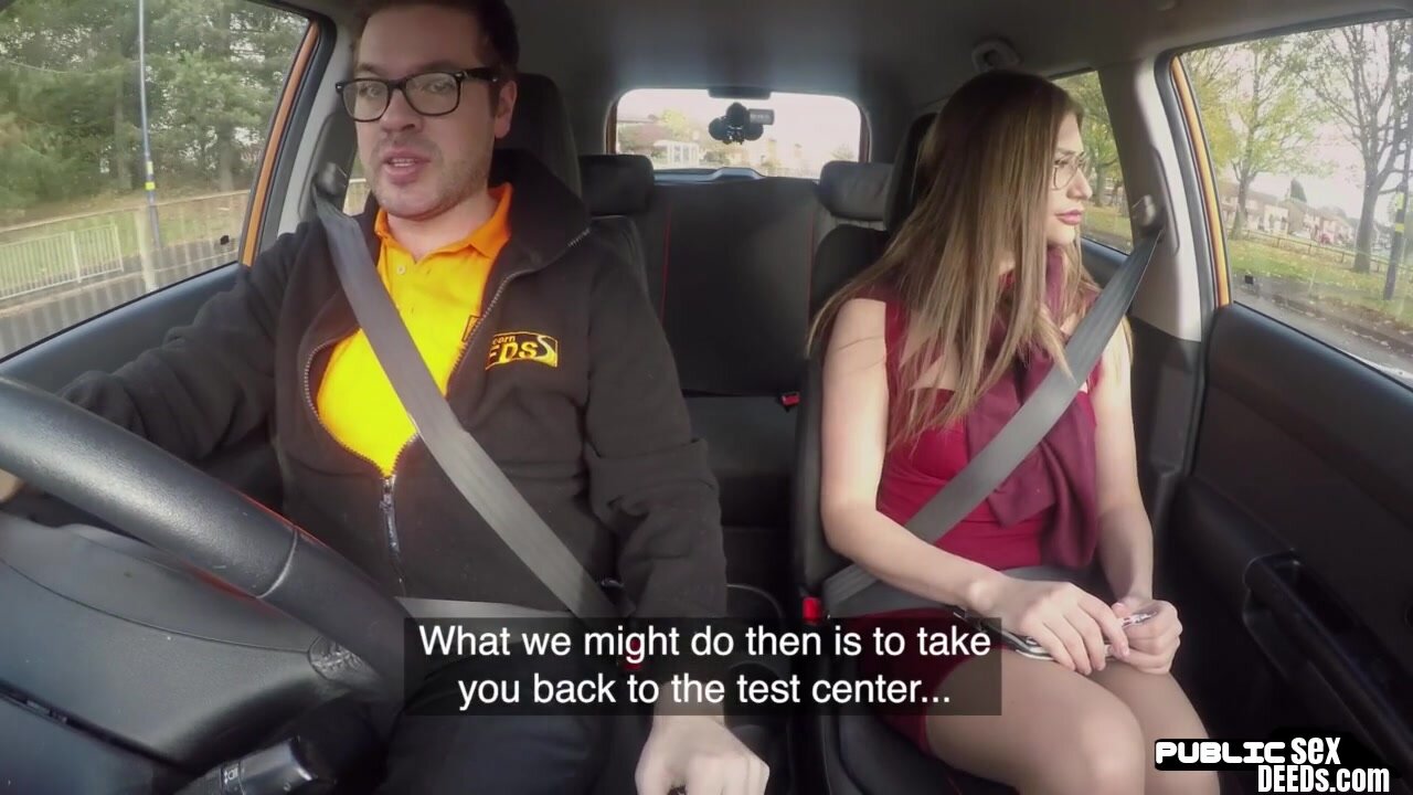 Student driver publicly blows instructor during kinky l