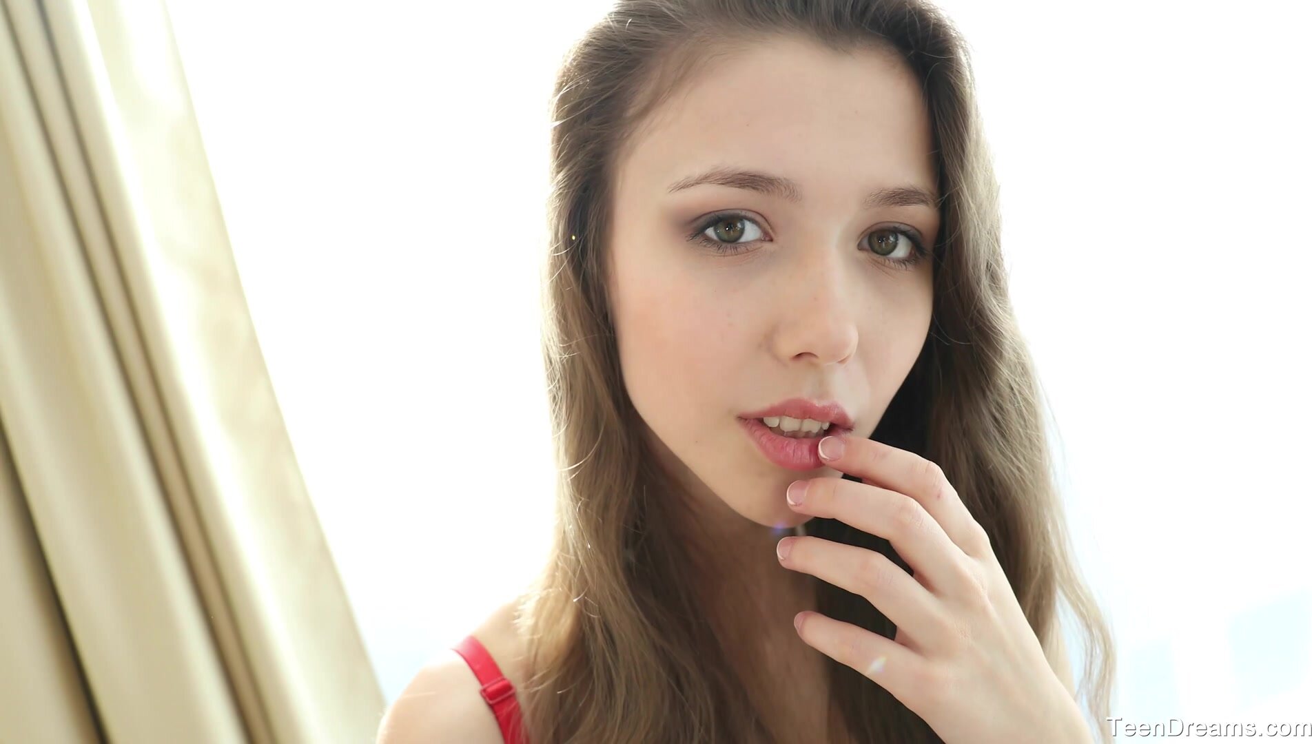 Mila Azul - Sexy In Red Strip Teasing Showing Off