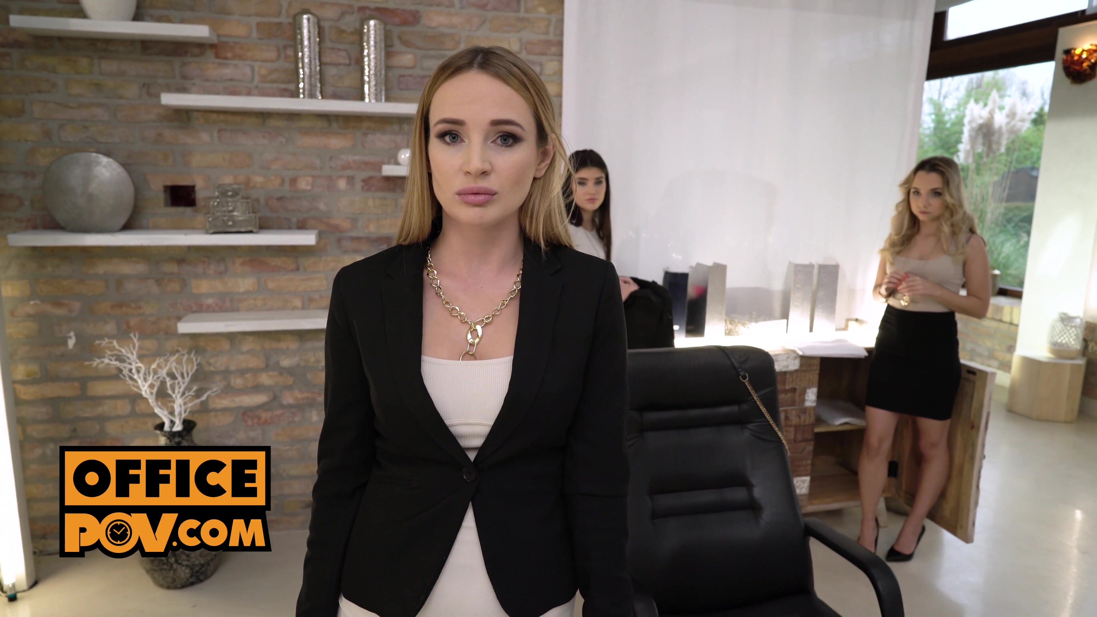 OfficePOV - Cum Hungry Intern Whores In Fourway Starrin