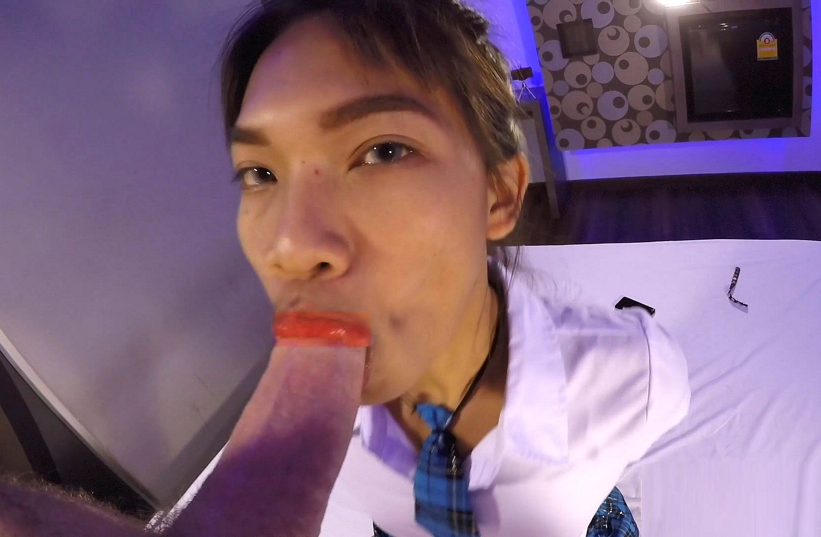 Ladyboy Kib Gets That Thick Cock In Mouth