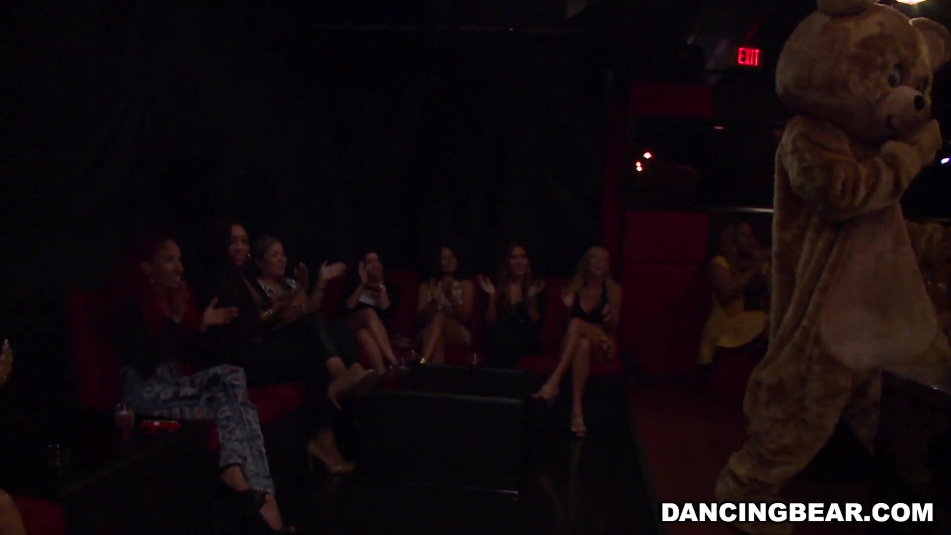 DANCING BEAR - Crazy Party Girls Suckin' Male Stripper