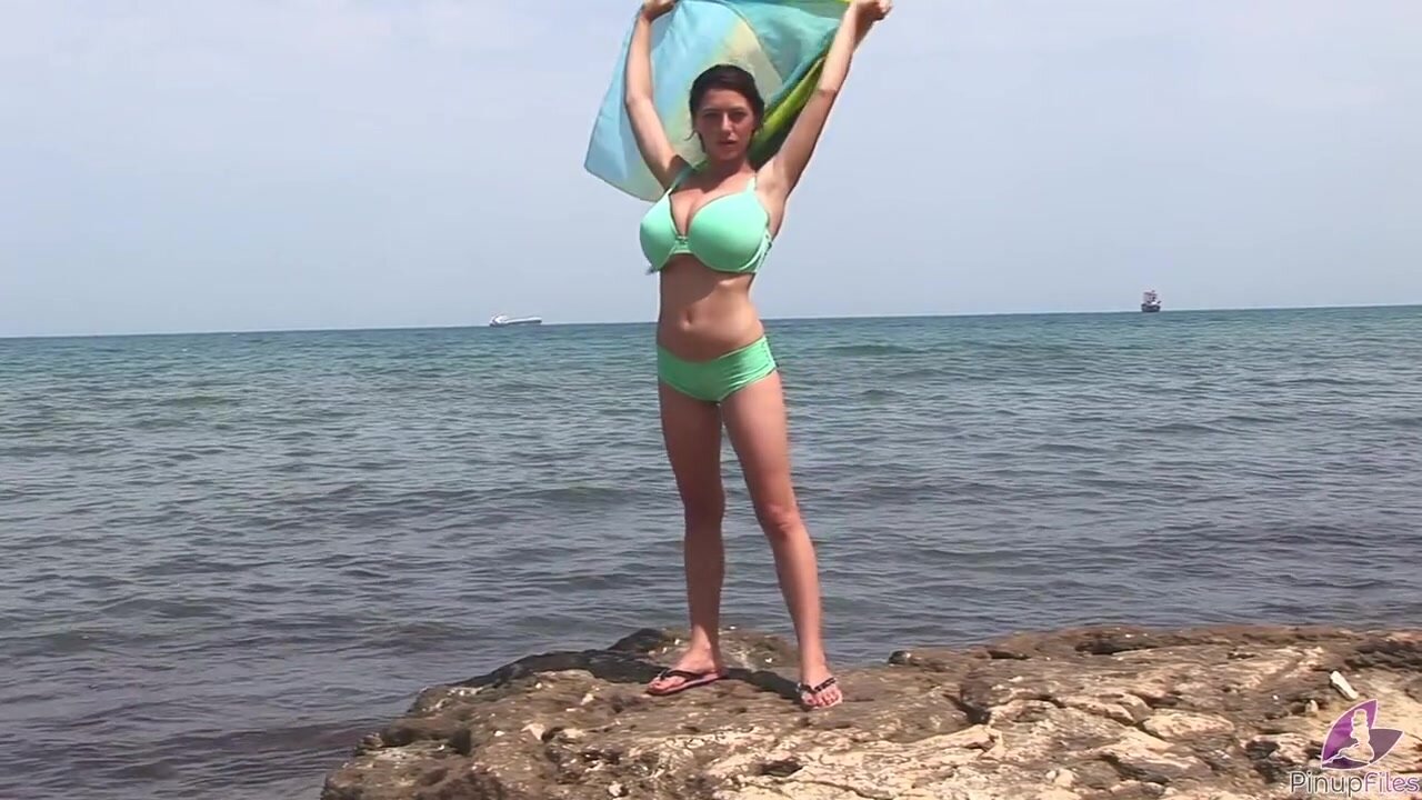 Anya Zenkova - Green Bikini 2