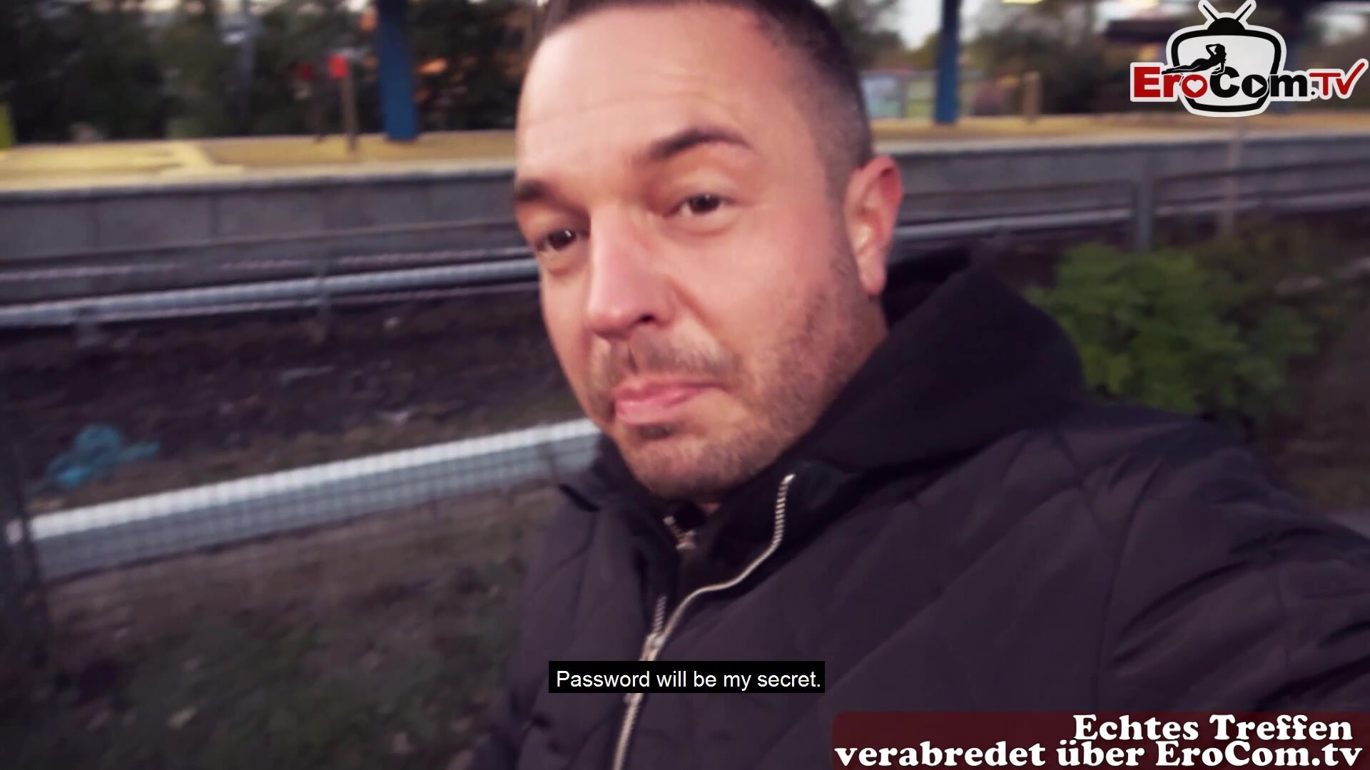 Real Pickup german chubby teen slut in public train sta