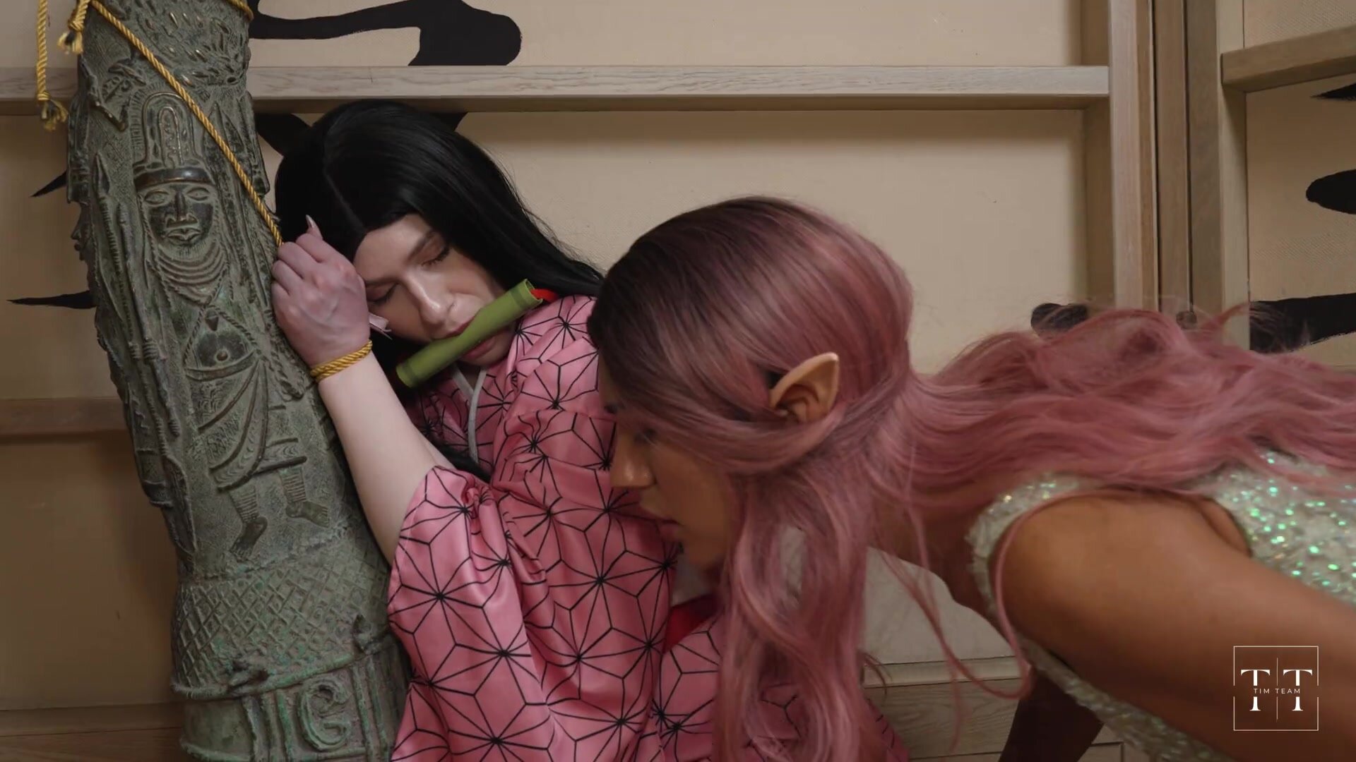 Jadilica - Cute Pixie Lesbian Playing Scissor With a Ne
