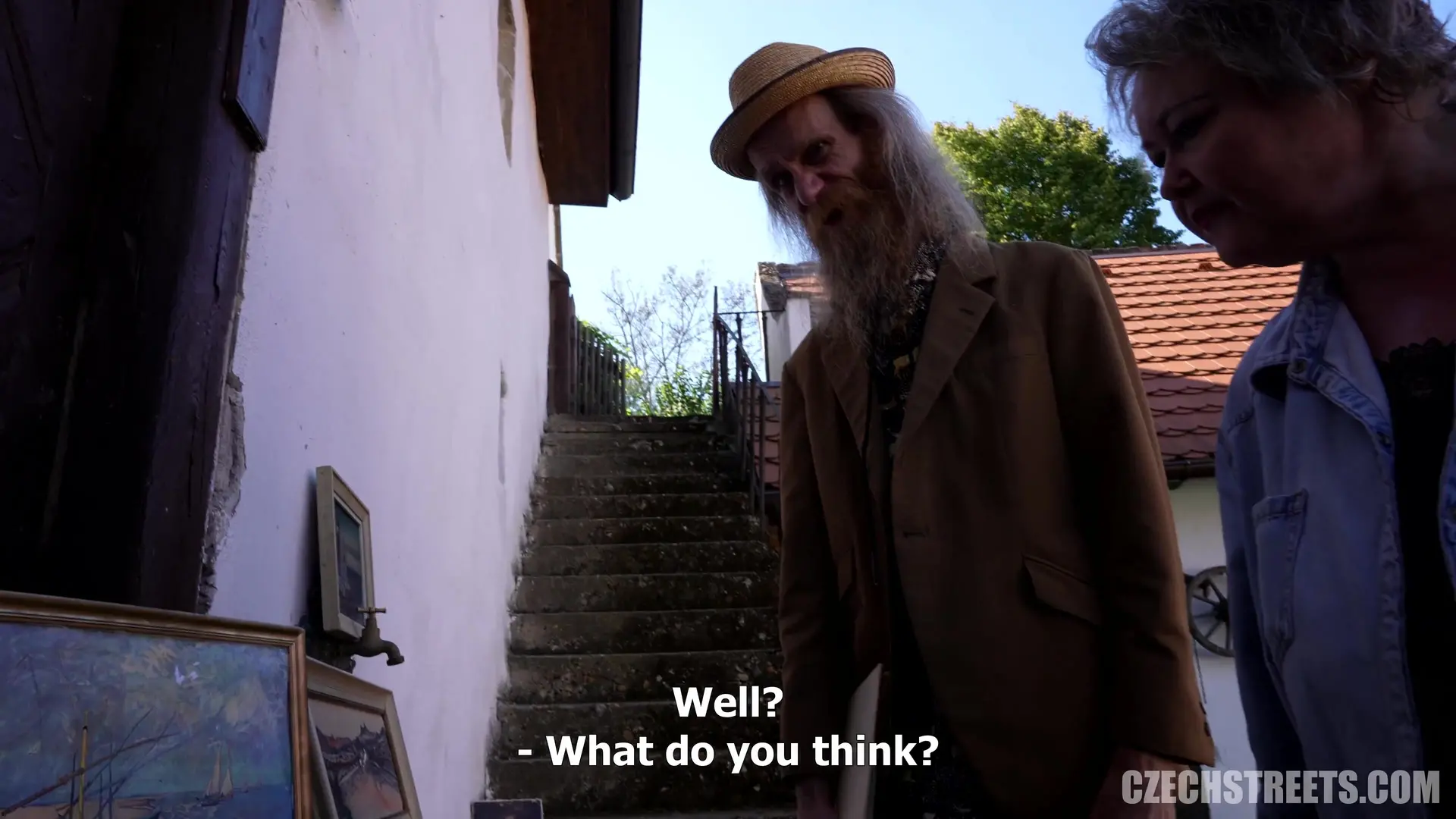 Czech streets cum covered artist